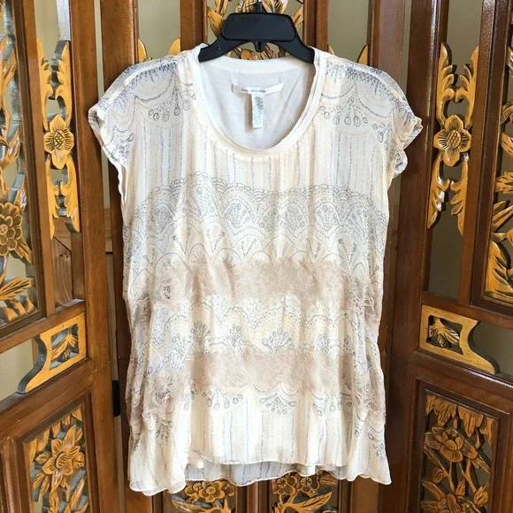 Diane Von Furstenberg Silk Lace Blouse - Picture 1 of 16